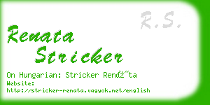 renata stricker business card